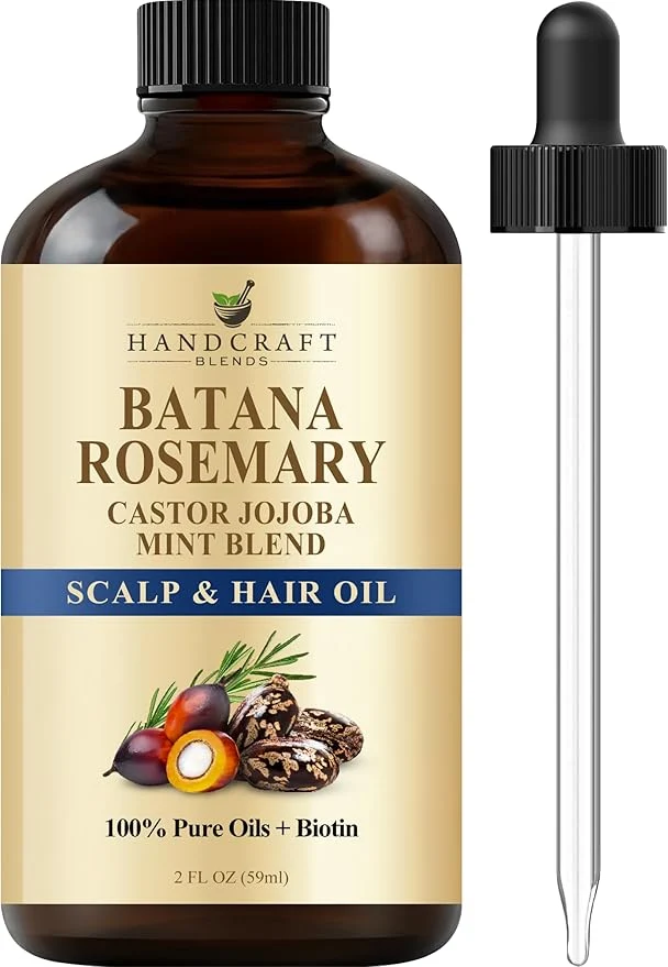 Fine Batana Rosemary Hair Oil – 2 Fl Oz – Scalp Treatment Strengthening Enhanced