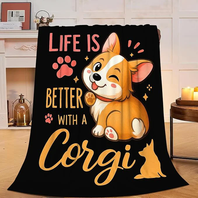 Selected Corgi Blanket Super Soft Warm Fluffy Fleece Flannel Dog Animal Throw Blanket Cozy Fuzzy Plush Stuff Bedding Blankets Gifts for Women Kids Boys Girls Adults 50 quot X40 quot Professional