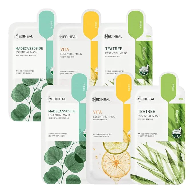 Exceptional Mediheal Sheet Mask Essential HERO 6 pack Korean Skincare Facial Sheet Mask Clean