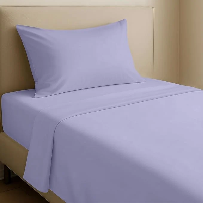 Top-Quality California Design Den Twin XL Sheets Set – Natural Cotton Bed Sheets Soft Sateen Fully Elasticized 12 quot Pockets Breathable and Durable Bedding for Dorm Room – Lavender Next-Generation