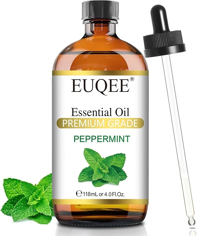 Eco-Friendly EUQEE Peppermint Essential Oil 118 ml Pure Peppermint Oil Healthy