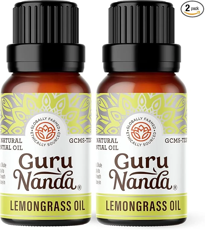 Genuine GuruNanda Lemongrass Essential Oil Pure Natural and Undiluted Diffuser Environmentally Friendly