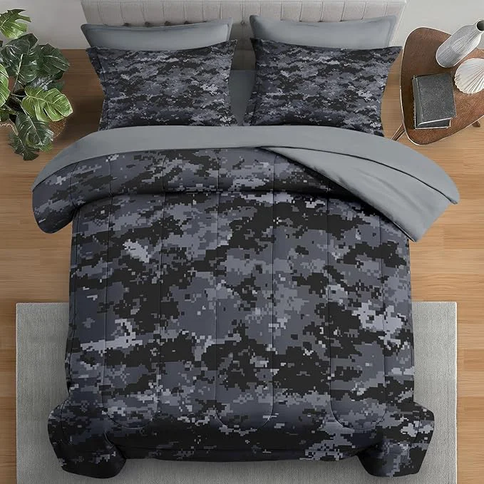 Genuine Comforter Set Full Size Camouflage Camo Military 7 Pcs Bedding for Kids and Adults Navy Army Desert Bed Sheet Sets with Fitted Sheet 2 Pillowcases amp 2 Shams for Bedroom Bed Decor Recyclable