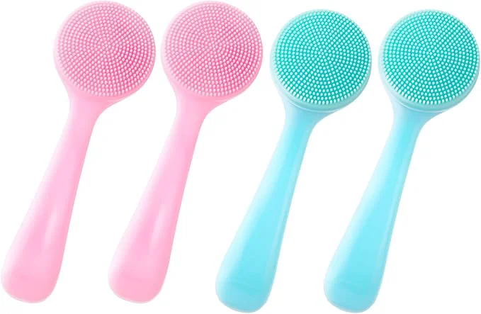Selected HINZIC 4 Pack Silicone Manual Facial Cleansing Brush Skin Friendly Waterproof Comfortable