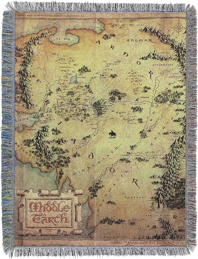 Original Design Northwest Lord Of The Rings – The Hobbit Woven Tapestry Throw Blanket 48 quot x 60 quot Middle Earth High-Grade