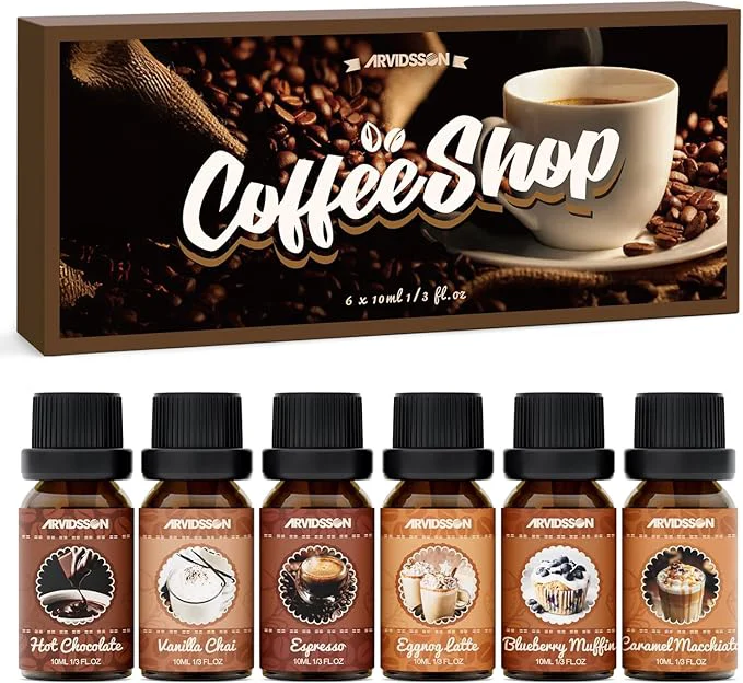 Versatile ARVIDSSON Coffee Fragrance Oils Set Premium Essential Oils Effective