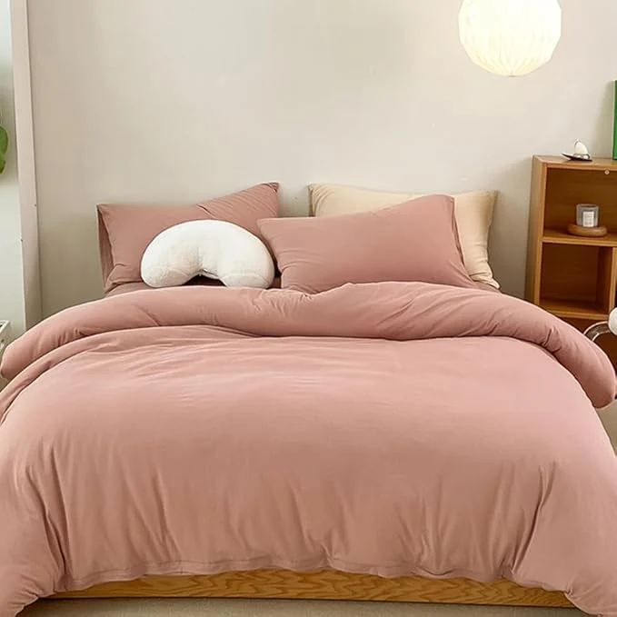 Proven CLOTHKNOW Pink Full Size Comforter Set 3Pcs Dusty Rose Bedding Comforter Sets Girls Women Comforter Mauve Comforter with 2 x Pillow Cases Professional