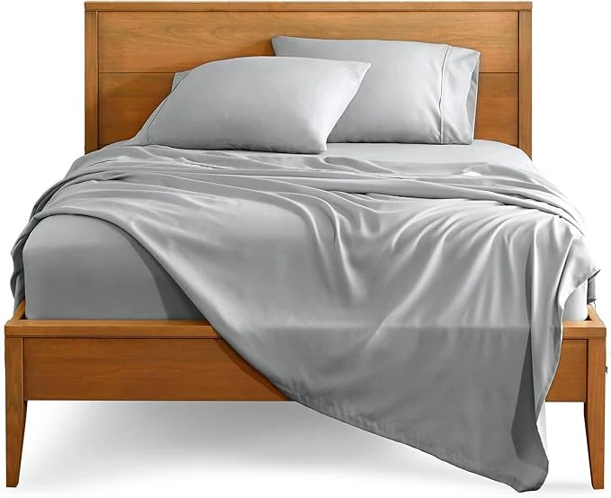 Outstanding Bare Home Full XL Sheet Set – 1800 Ultra-Soft Microfiber Full Extra Long Bed Sheets – Double Brushed – Deep Pockets – Easy Fit – 4 Piece Set – Bedding Sheets amp Pillowcases Full XL French Grey Official