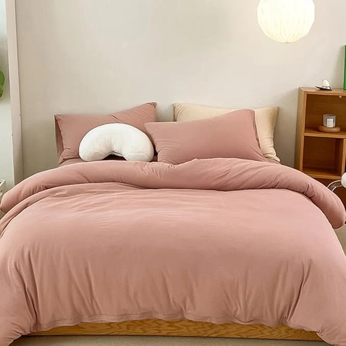 Powerful CLOTHKNOW Pink King Size Comforter Set Dusty Rose Bedding Comforter Sets Grils Women Soft Blush Mauve Comforter Cozy Exceptional