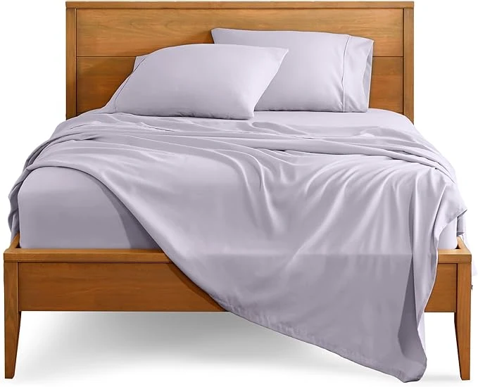 User-Friendly Bare Home Queen Sheet Set – 1800 Ultra-Soft Microfiber Queen Bed Sheets – Double Brushed – Deep Pockets – Easy Fit – 4 Piece Set – Bedding Sheets amp Pillowcases Queen Light Lavender Sophisticated