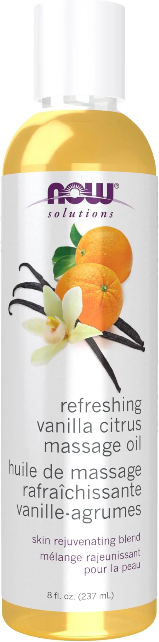 Green NOW Solutions Refreshing Vanilla Citrus Massage Oil Skin Rejuvenating Blend Pure