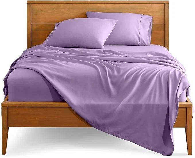 Exclusive Bare Home Split Head Flex King Sheet Set – 1800 Ultra-Soft Microfiber Bed Sheets – Double Brushed – Deep Pockets – Easy Fit – 4 Piece Set – Bedding Sheets amp Pillowcases Lavender Selected