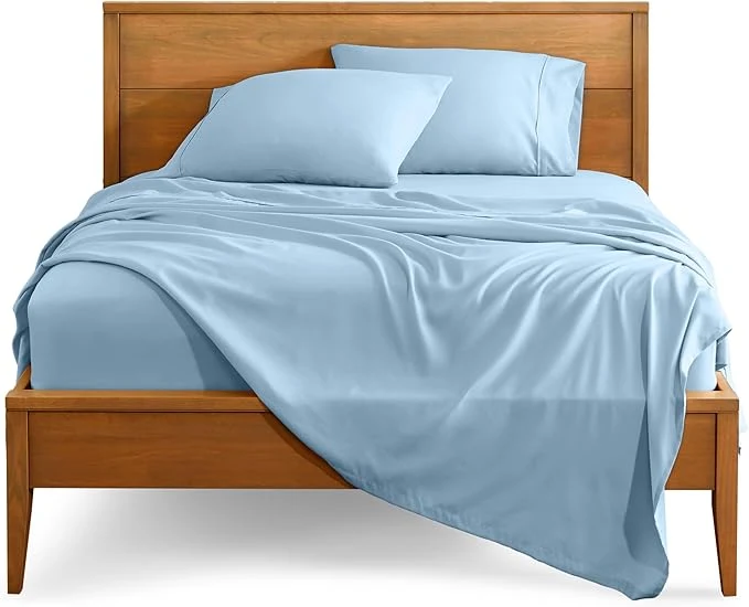 World-Class Bare Home Twin XL Sheet Set – 1800 Ultra-Soft Microfiber Twin Extra Long Bed Sheets – Double Brushed – Deep Pockets – Easy Fit – 3 Piece Set – Bedding Sheets amp Pillowcases Twin XL Light Blue Crafted