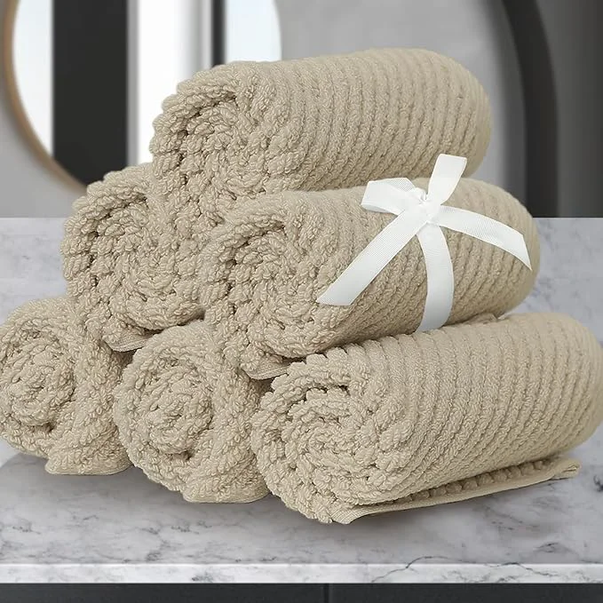 Superior VOOVA MOVAS Beige Face Cloths Enhanced