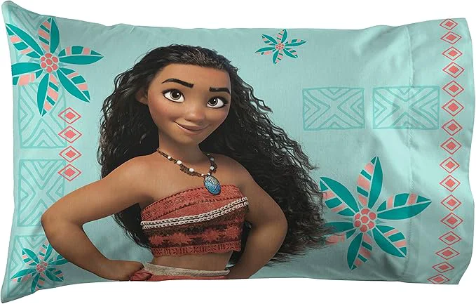 Stylish Jay Franco Disney Moana Friends 1 Pack Pillowcase – Double-Sided Kids Super Soft Bedding – Features Moana HEI HEI amp Pua Disney Product First-Class