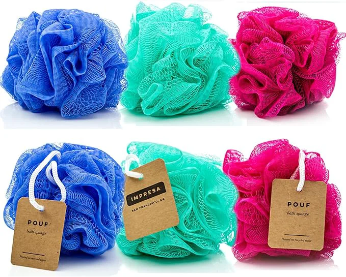Minimalist IMPRESA Mesh Bath Shower Loofah Sponges Quality
