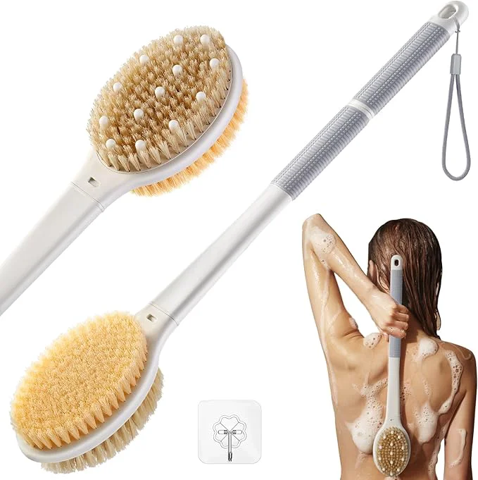 Casual Shower Brush for Massage Dry Brushing Back Scrubber for Shower Recyclable