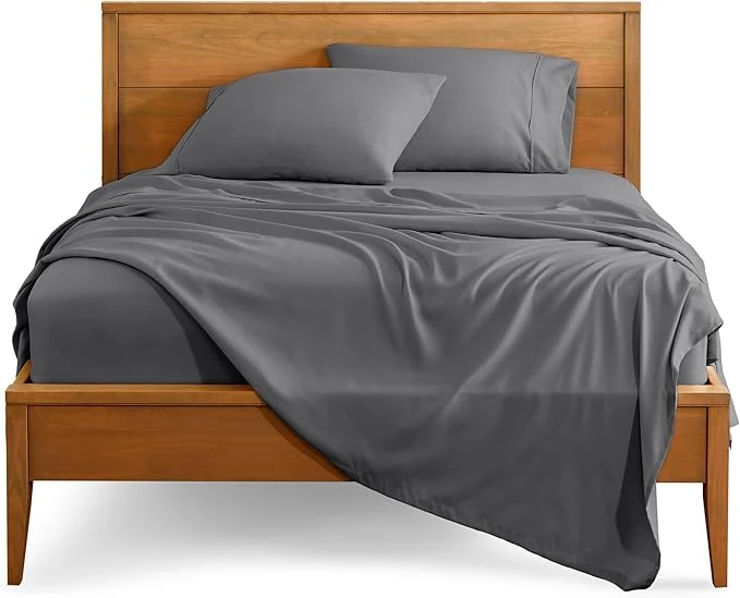 Fashionable Bare Home Queen Sheet Set – 1800 Ultra-Soft Microfiber Queen Bed Sheets – Double Brushed – Deep Pockets – Easy Fit – 4 Piece Set – Bedding Sheets amp Pillowcases Queen Grey Specialty