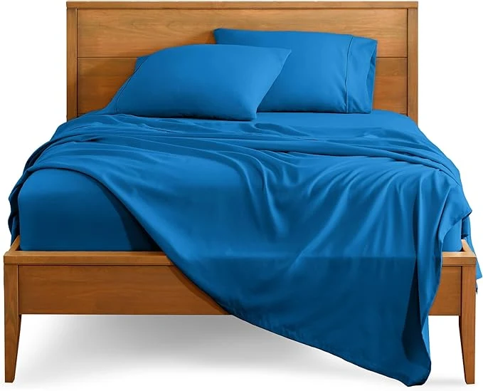 Effective Bare Home Full Sheet Set – 1800 Ultra-Soft Microfiber Full Bed Sheets – Double Brushed – Deep Pockets – Easy Fit – 4 Piece Set – Bedding Sheets amp Pillowcases Full Medium Blue Casual