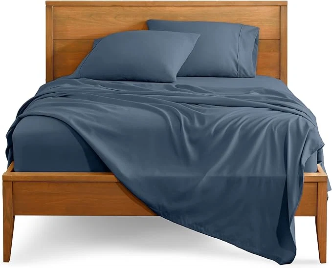 Long-Lasting Bare Home Queen Sheet Set – 1800 Ultra-Soft Microfiber Queen Bed Sheets – Double Brushed – Deep Pockets – Easy Fit – 4 Piece Set – Bedding Sheets amp Pillowcases Queen Bering Sea Artisan