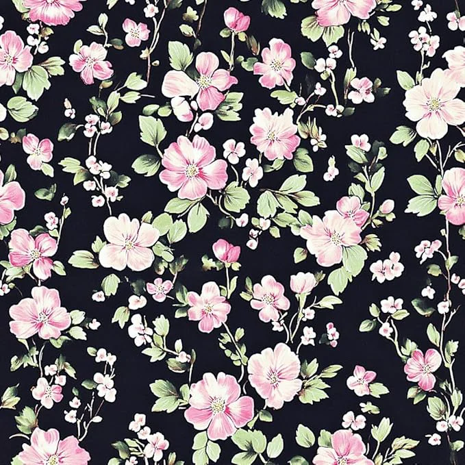 Reusable 3Pcs Vintage Black Pink Botanical Flowers Comforter Set for All Seasons Cottage Flowers Leaves Pattern Bedding Set King Size for Girls Adults 1 Comforter 104 quot x 90 quot 2 Pillowcases Safe