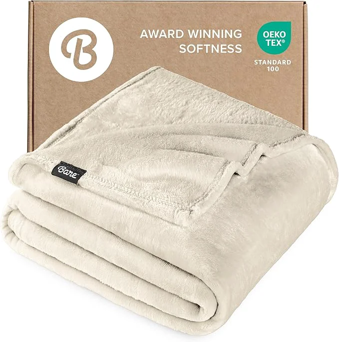 Elite Bare Home Fleece Blanket – King Size – Ultra-Soft Lightweight for Bed Sofa and Couch – Luxury Microplush – Cozy Warm Blanket King Oyster Proven