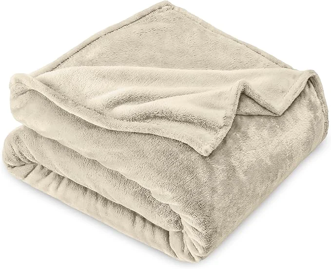 Professional Bare Home Fleece Blanket – Kid Size – Ultra-Soft Lightweight for Bed Sofa and Couch – Luxury Microplush – Cozy Warm Blanket Kid Oyster Flexible