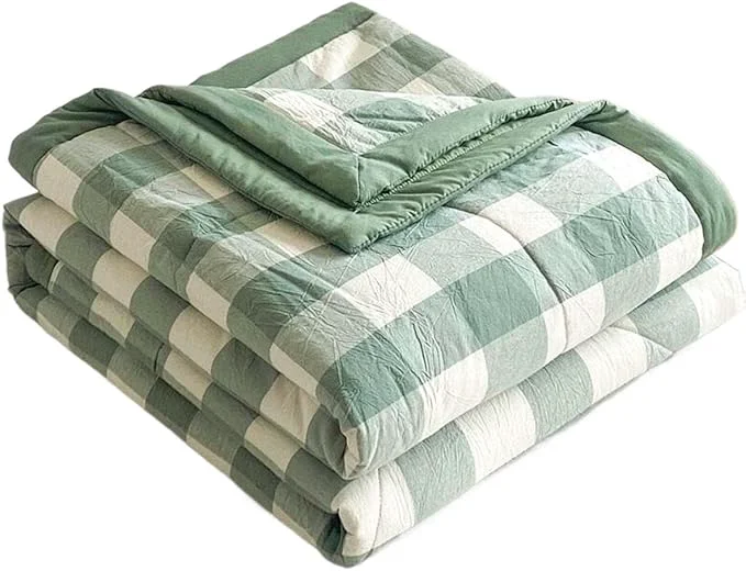 Professional Lightweight Summer Bedspread Quilt Coverlets Bedding Set Queen King Size Air Conditioning Comforter Blanket Skin-friendly Soft Breathable Geometric Pattern Bedding Coverlet For All Season Color 4 Safe