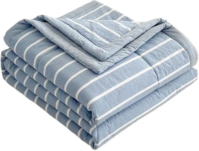 Smart Lightweight Summer Bedspread Quilt Coverlets Bedding Set Queen King Size Air Conditioning Comforter Blanket Skin-friendly Soft Breathable Geometric Pattern Bedding Coverlet For All Season Color 1 World-Class