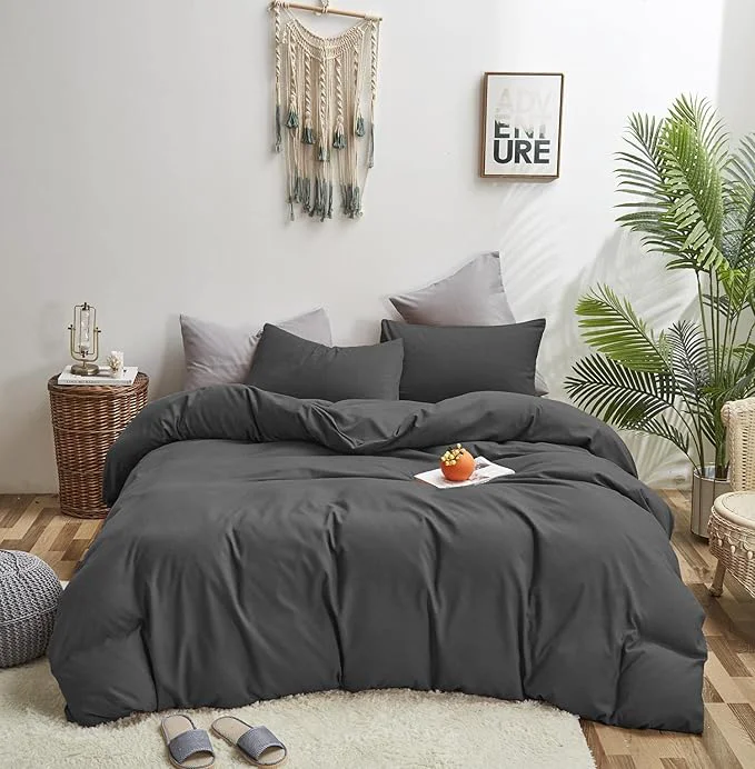 Consistent KAREVER Gray Comforter Set Queen Grey Bedding Set Women Breathable Bed Blanket Set Men Deep Gray Lightweight Quilts Set Queen Size Original Design