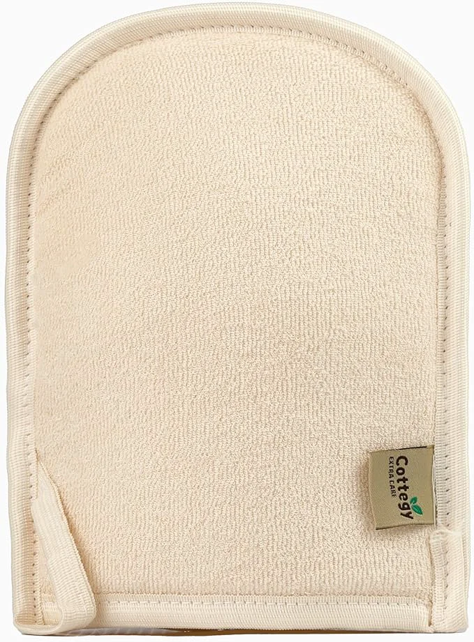 Safe Premium Exfoliating Loofah Gloves – Natural Egyptian Loufa Sponge Body Scrubber Functional