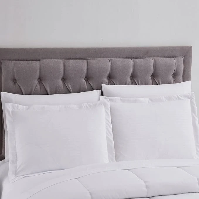 Pure Twin Comforter Set 6 Piece Bed in a Bag with Bed Skirt Fitted Sheet Flat Sheet 1 Pillowcase and 1 Pillow Sham Twin Dobby White Next-Generation
