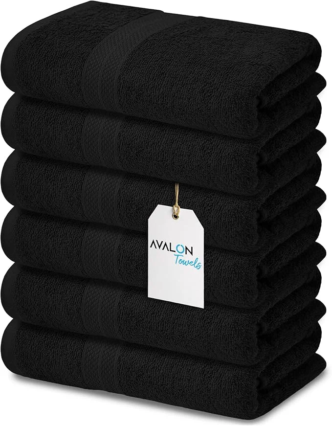 Fine Avalon Towels Bath Towels for Bathroom Cotton Black Bathroom Towels Pack Original Design