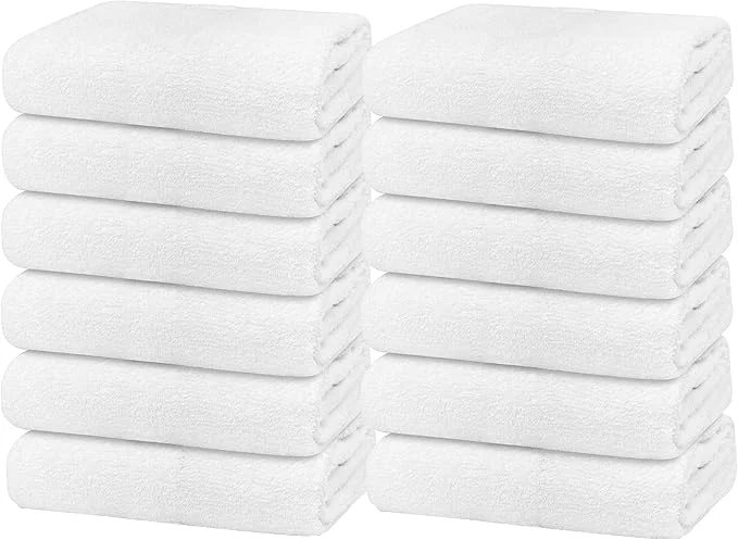 Superior Avalon Towels Cotton Pool Towels White Beach Towels Pack of 12 High-Performance