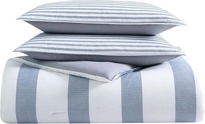Trusted Nautica – Queen Comforter Set Soft amp Breathable Cotton Bedding with Medium Weight Feel Reversible 3 Piece Bed Set with Matching Pillowcases Fairwater Blue Optimized