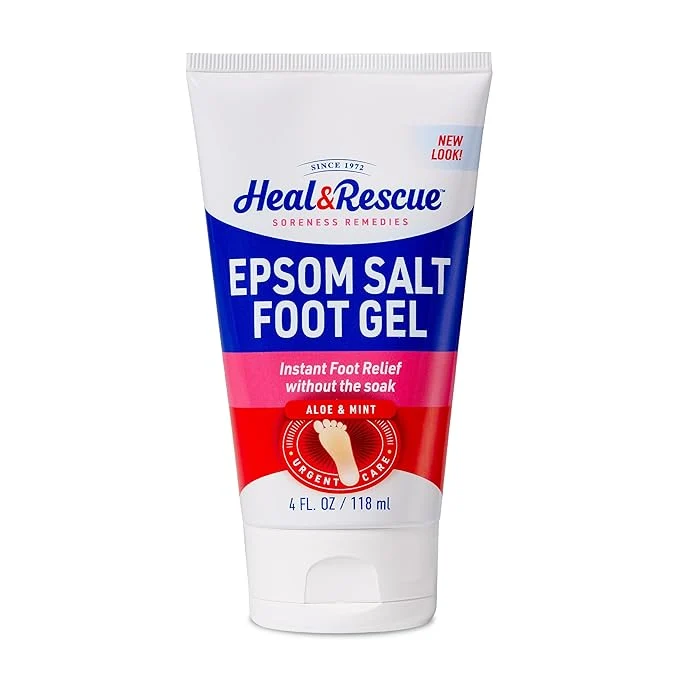 Exceptional Heal Rescue Epsom Salt Foot Gel 4 Ounce Soothing Relief High-Quality