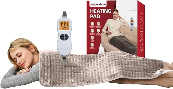 Verified Ambershine 17”x33” XXXL King Size Heating Pad Smooth