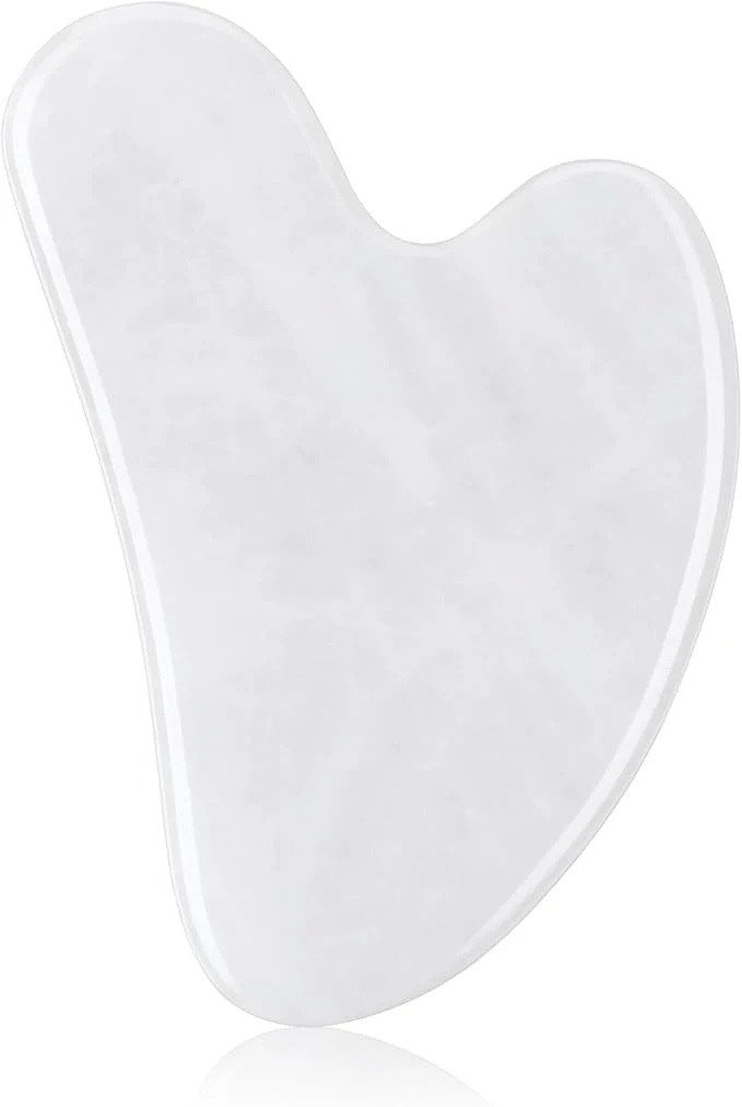 Solid Guasha Tool for Face White Jade Gua Sha Facial Tools Pure
