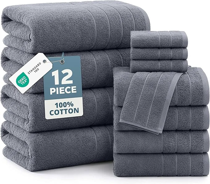 Relaxed Casa Platino Cotton Towels Set Reusable
