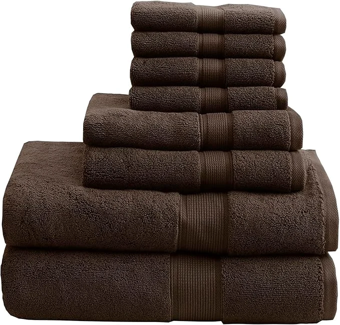 High-Quality Madison Park 800GSM Bathroom Towel Set of 8 Cotton Bath Towel Set Professional