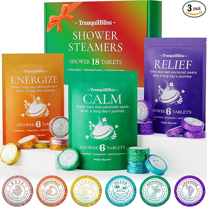 Refined TranquilBliss 18 Pack Shower Steamers Solid