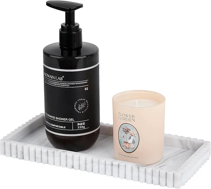 Natural Silicone Bathroom Tray Small Vanity Organizer Rectangle Sink Caddy Sponge Practical