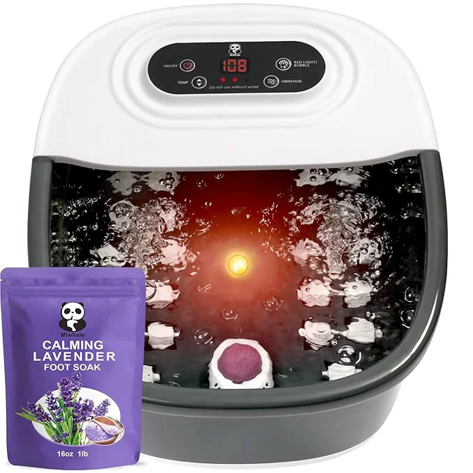 Fashionable Foot Spa Bath Massager with Heat Bubbles and Vibration Massage and Jets Premium