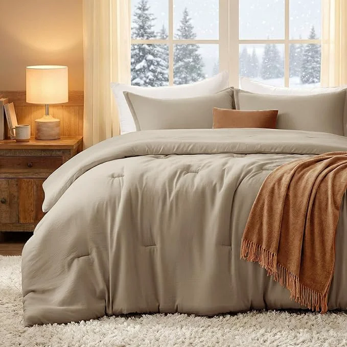 World-Class Twin Comforter Set Taupebrown 2PCS Soft Lightweight Breathable Bedding Comforter Sets for All Season Twin Size 68 39 39 ×90 39 39 Comforter amp 1 Pillowcase Excellent