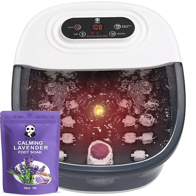 Secure Foot Spa Bath Massager with Heat Bubbles and Vibration Massage and Jets Smart