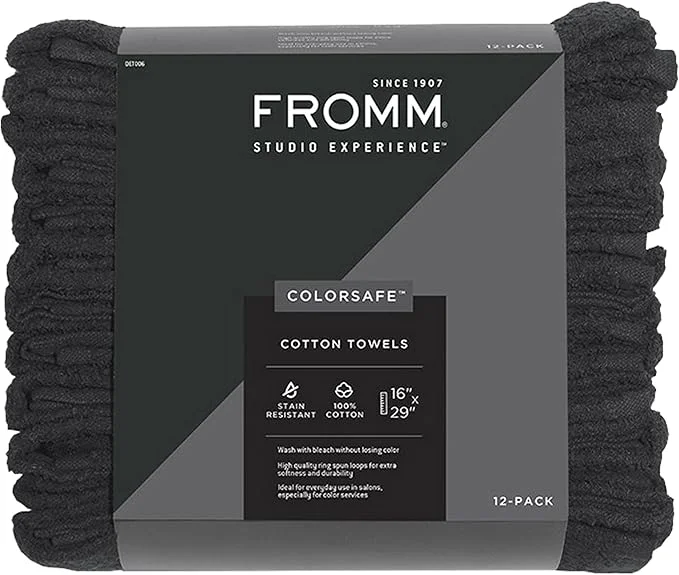 Reliable Fromm ColorSafe Cotton Bleach Proof Salon Hair Towels Fashionable