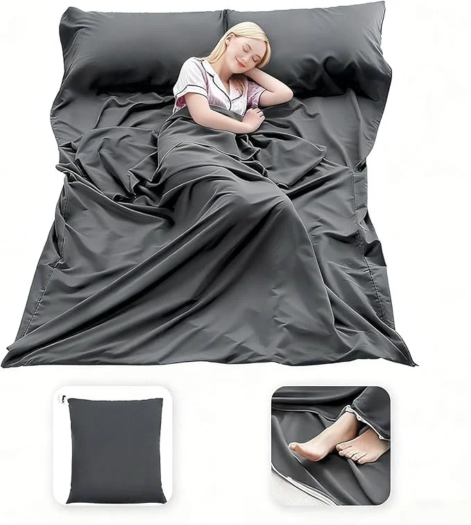 Proven Sleeping Bag Liner Lightweight Compact Sleeping Bag Sack Portable Clean Travel Sheet Camping Sleep Sheet for Backpacking Hotel Hiking High-Performance