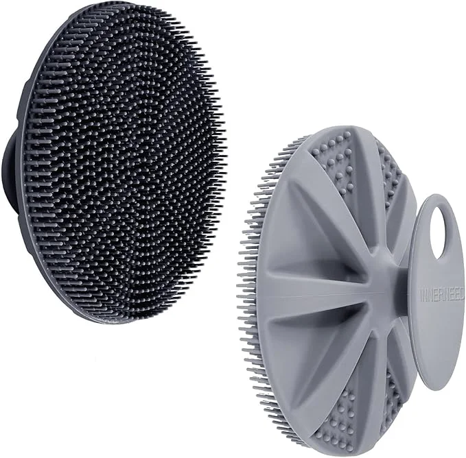 User-Friendly INNERNEED Food-Grade Soft Silicone Body Scrubber Shower Brush Handheld Optimized