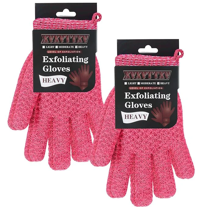 Minimalist Exfoliating Dual Texture Bath Gloves Natural