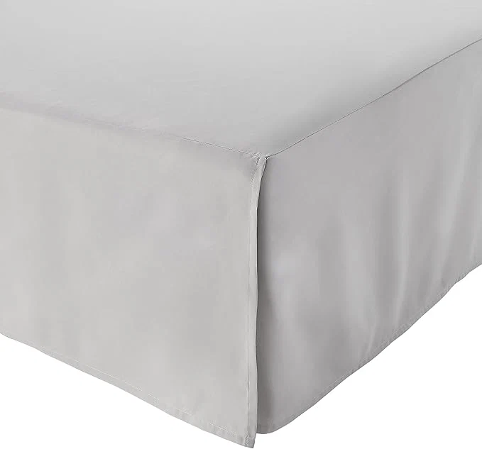 Practical Amazon Basics Lightweight Pleated King Size Bed Skirt Wrinkle and Fade Resistant Machine Washable Dust Ruffle Light Grey 16-inch Drop Reliable